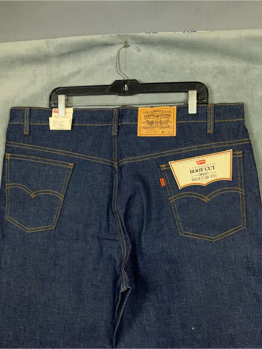 Vintage Levis 517 Jeans Men Size 42x30 Actual 40x30 Orange Tab Saddleman Bootcut